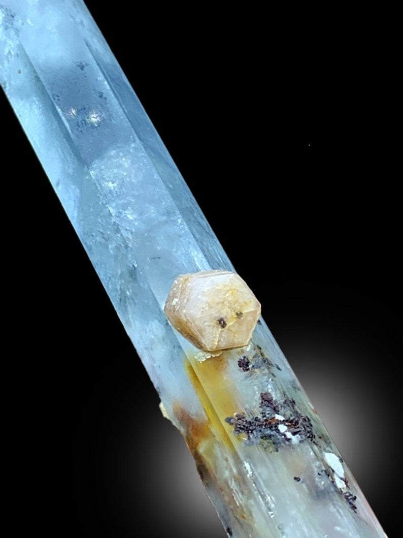 Aquamarine DT Crystal With Apatite and Hematite From Shigar Valley Skardu Pakistan - 64 gram