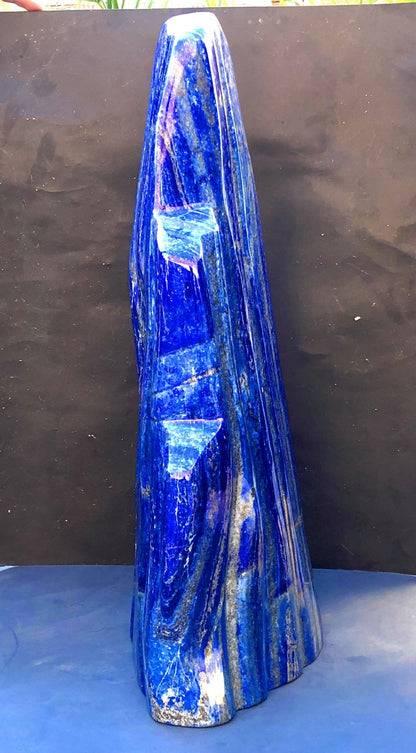 Lapis Lazuli Tumble , Huge Lapis Lazuli Free form tumble Made in Afghanistan, Real Blue Ultramarine, Handmade NO dye Lapis Tumble Home Decor