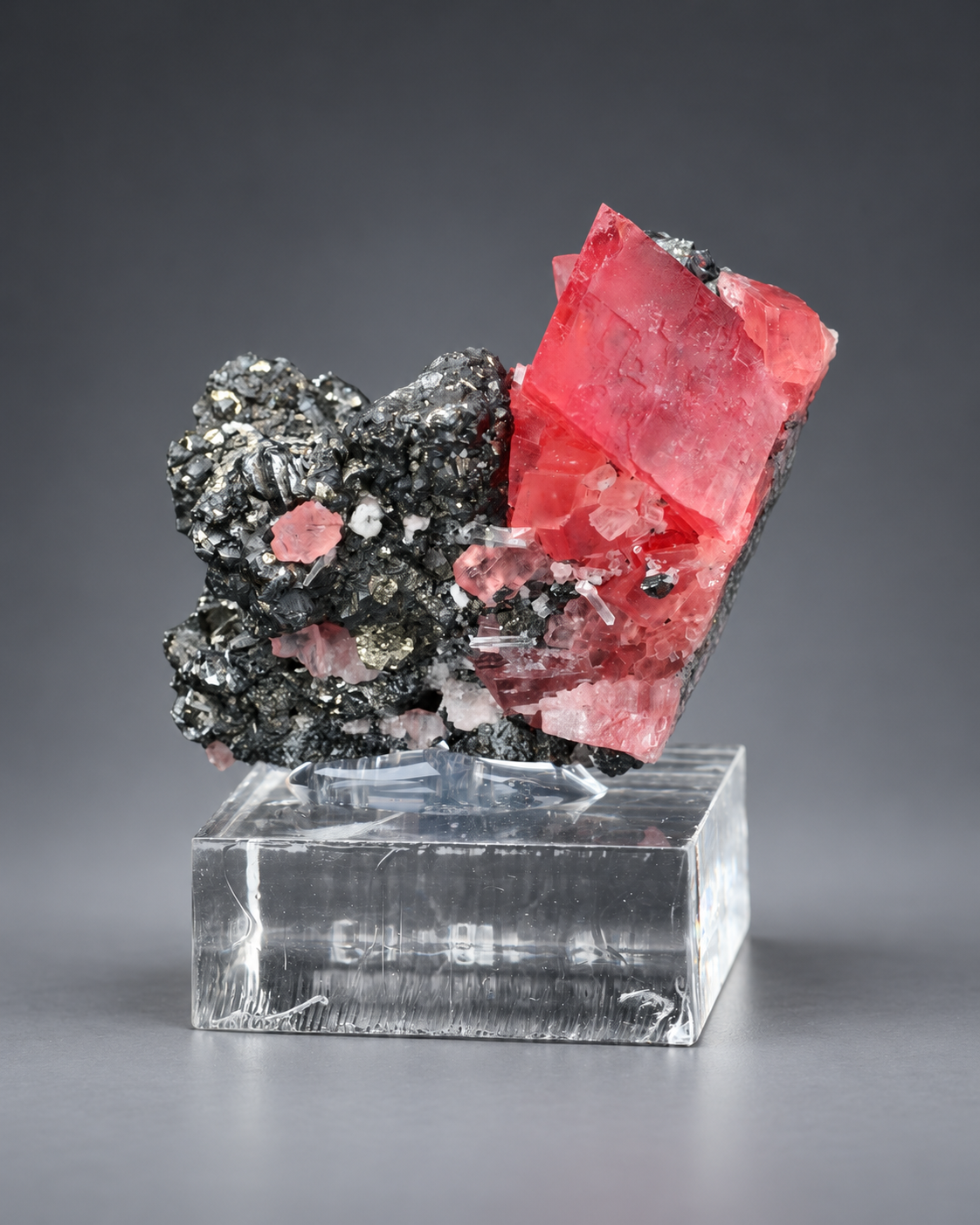 Rhodochrosite with Tetrahedrite – Sweet Home Mine, Colorado, USA – Raspberry Pocket