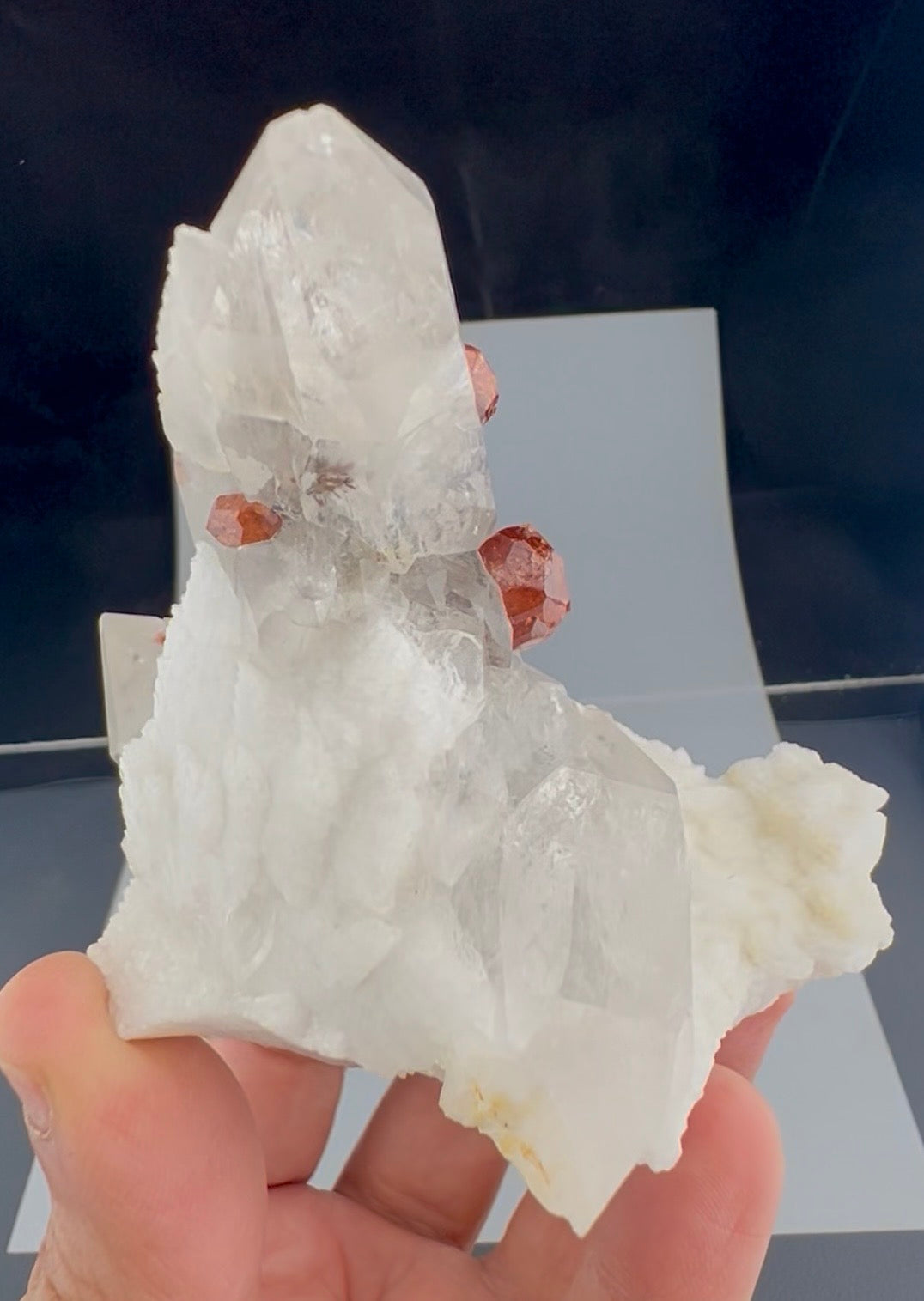 Spessartite Garnet Crystals with Quartz and Albite from Pakistan, 245 gram