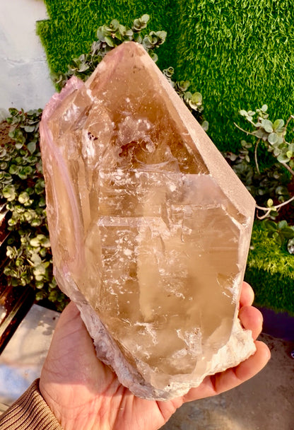 Crystallized Rose Quartz with Tourmaline on Smoky Quartz from Afghanistan, 2025 gram