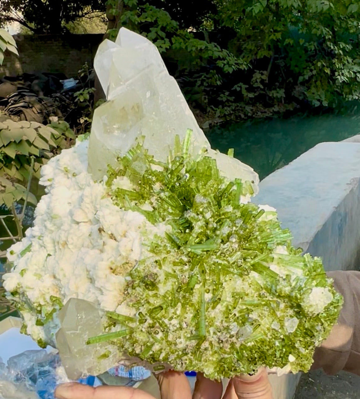 Tourmaline Crystals Cluster with Quartz on matrix from Chapu Mine Pakistan, 7014 gram