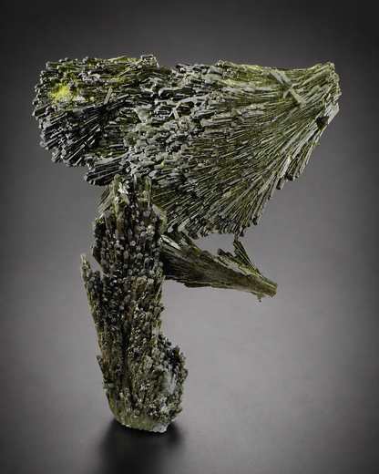 Green Epidote Crystal Specimen with Custom Base, 92 gram