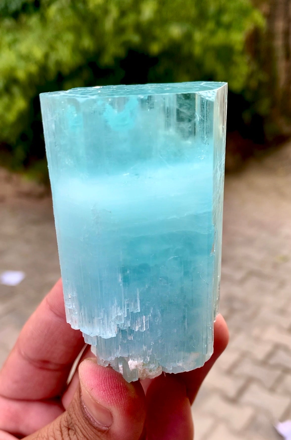 Aquamarine Crystal with Albite, Aquamarine Specimen from Pakistan, 233 gram