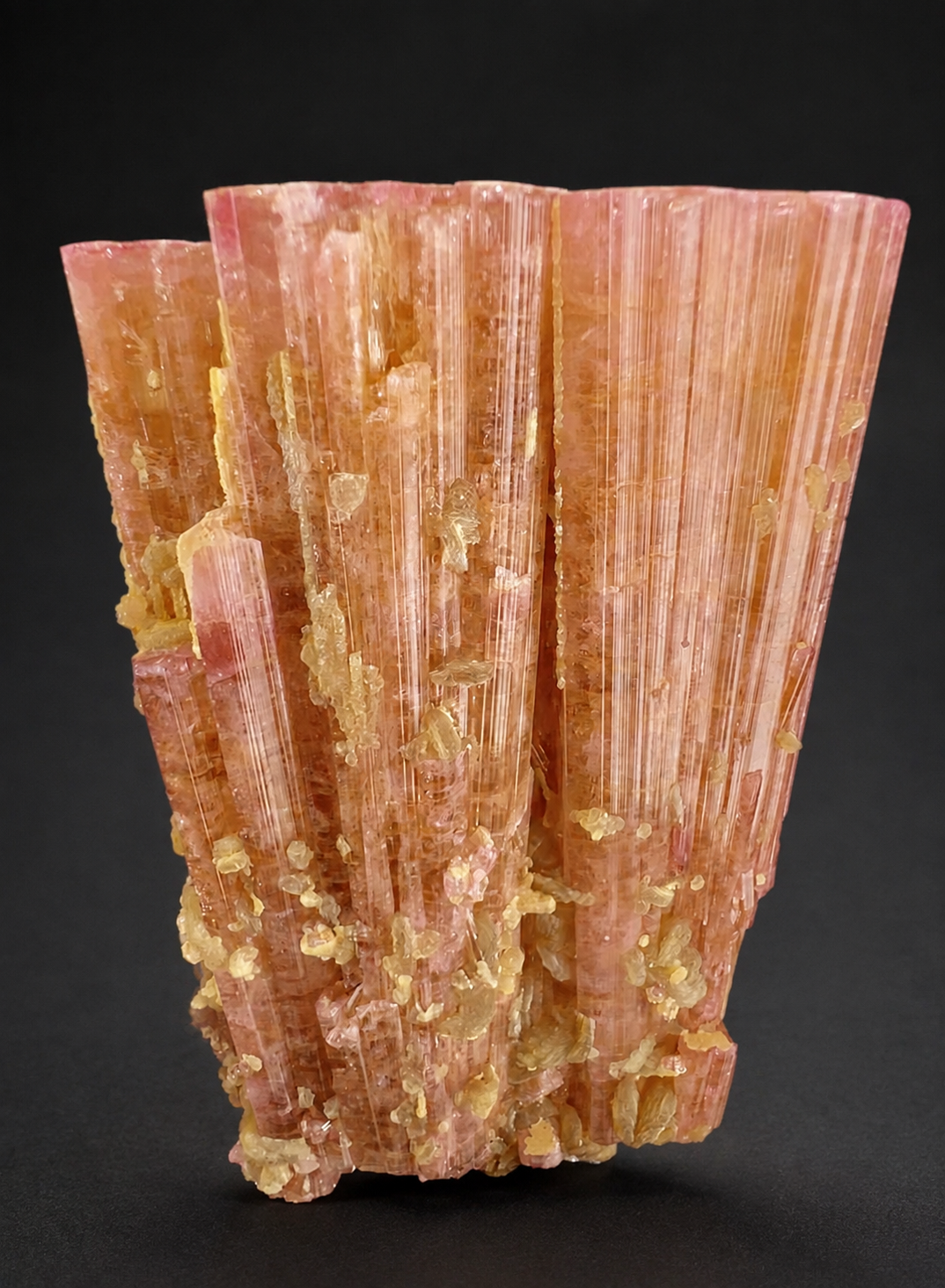 Orange Pink Tourmaline Crystal with Lepidolite Mica from Afghanistan, 316 gram