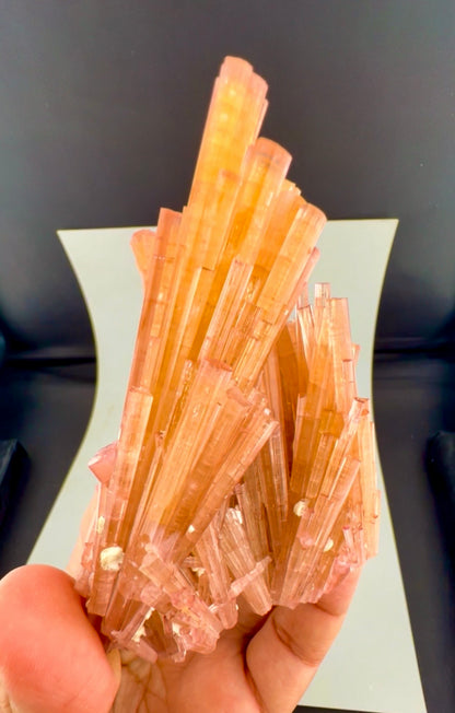 Orange Tourmaline Crystals Cluster , 224 gran