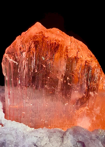 Pink Kunzite with Green Tourmalines on Lepidolite from Afghanistan, 749 gram