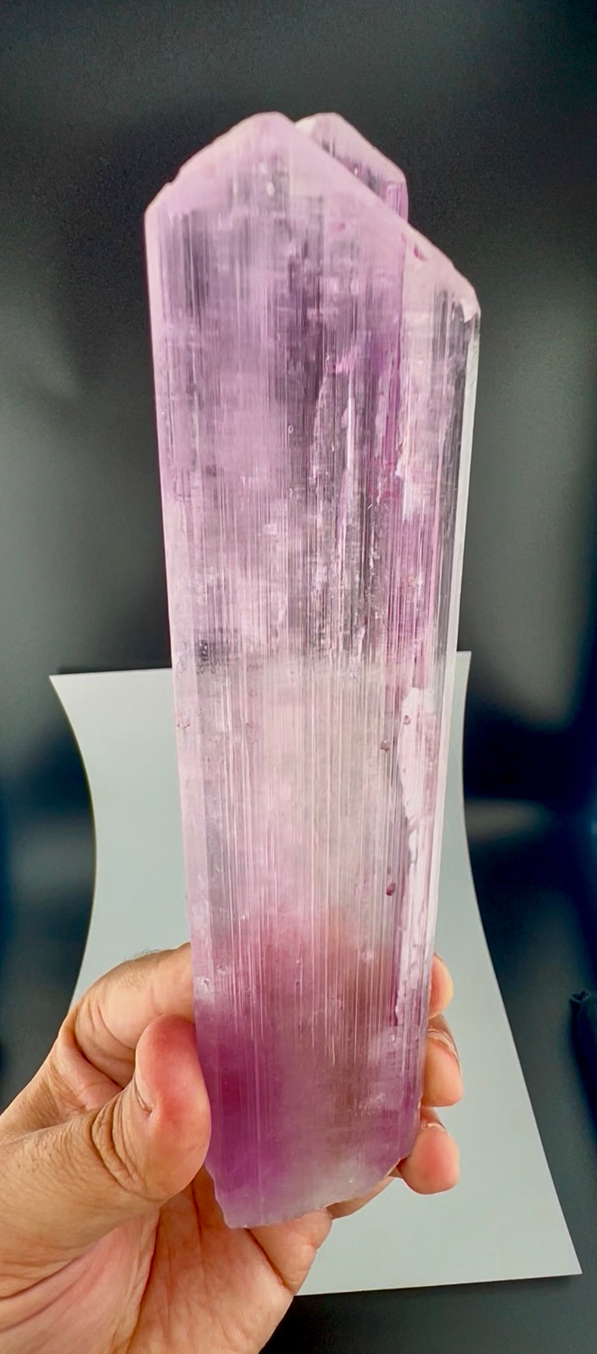 Natural Pink Kunzite Crystal from Afghanistan, 331 gram