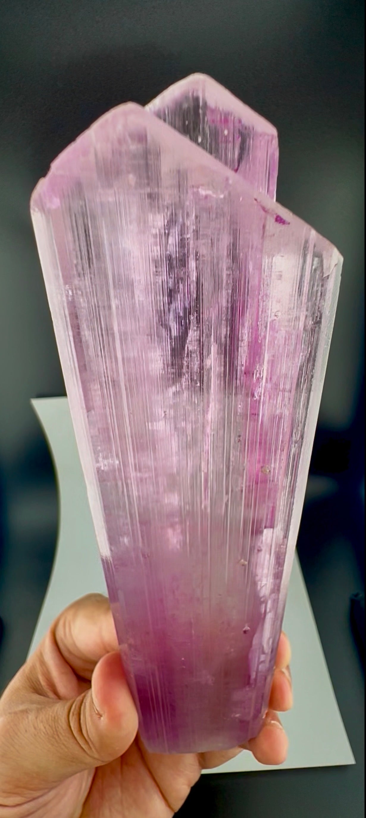 Natural Pink Kunzite Crystal from Afghanistan, 331 gram