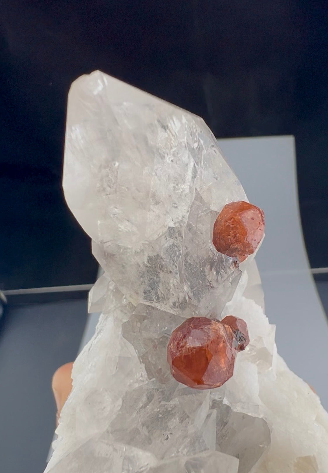 Spessartite Garnet Crystals with Quartz and Albite from Pakistan, 245 gram