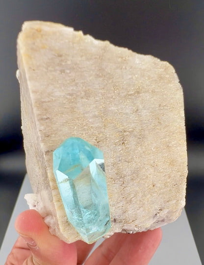 Aquamarine on Feldspar from Pakistan, 375 gram