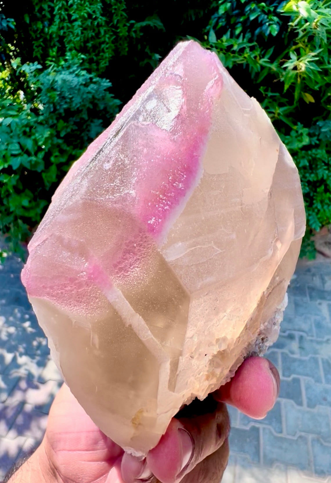Crystallized Rose Quartz with Tourmaline on Smoky Quartz from Afghanistan, 1830 gram