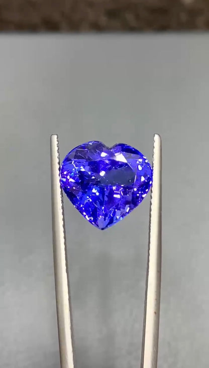Tanzanite Gemstone, Flawless Loupe Clean, Tanzanite Loose Stone, Tanzanite Jewelry, Perfect Heart Shape Tanzanite Stone, 11.88 cts