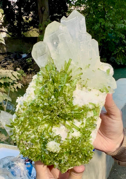 Tourmaline Crystals Cluster with Quartz on matrix from Chapu Mine Pakistan, 7014 gram