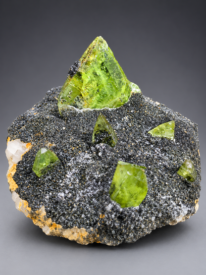 Green Sphene Crystal on Matrix From Pakistan - 191 Grams