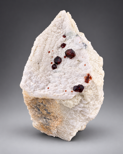 Red Garnet Crystals on Matrix From Pakistan - 349 Grams
