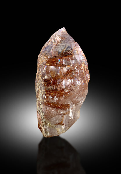 Alchuri Sagenite specimen from Skardu
Acicular rutile crystal in quartz