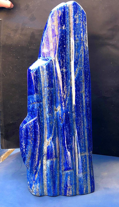Hand-polished lapis lazuli no dye home decor
Afghan lapis lazuli with natural pyrite flecks