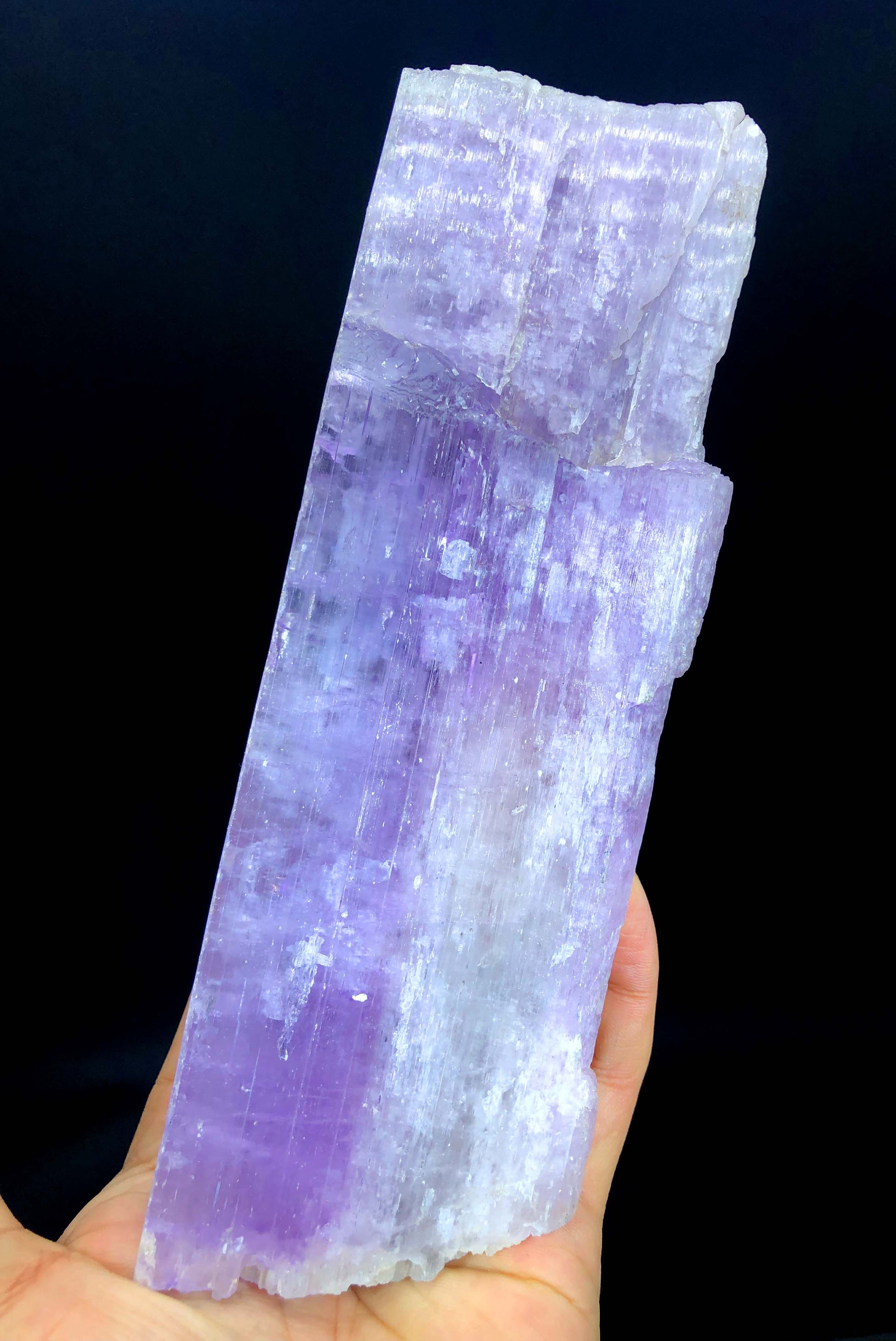 natural spodumene crystal specimen
large pink kunzite crystal formation