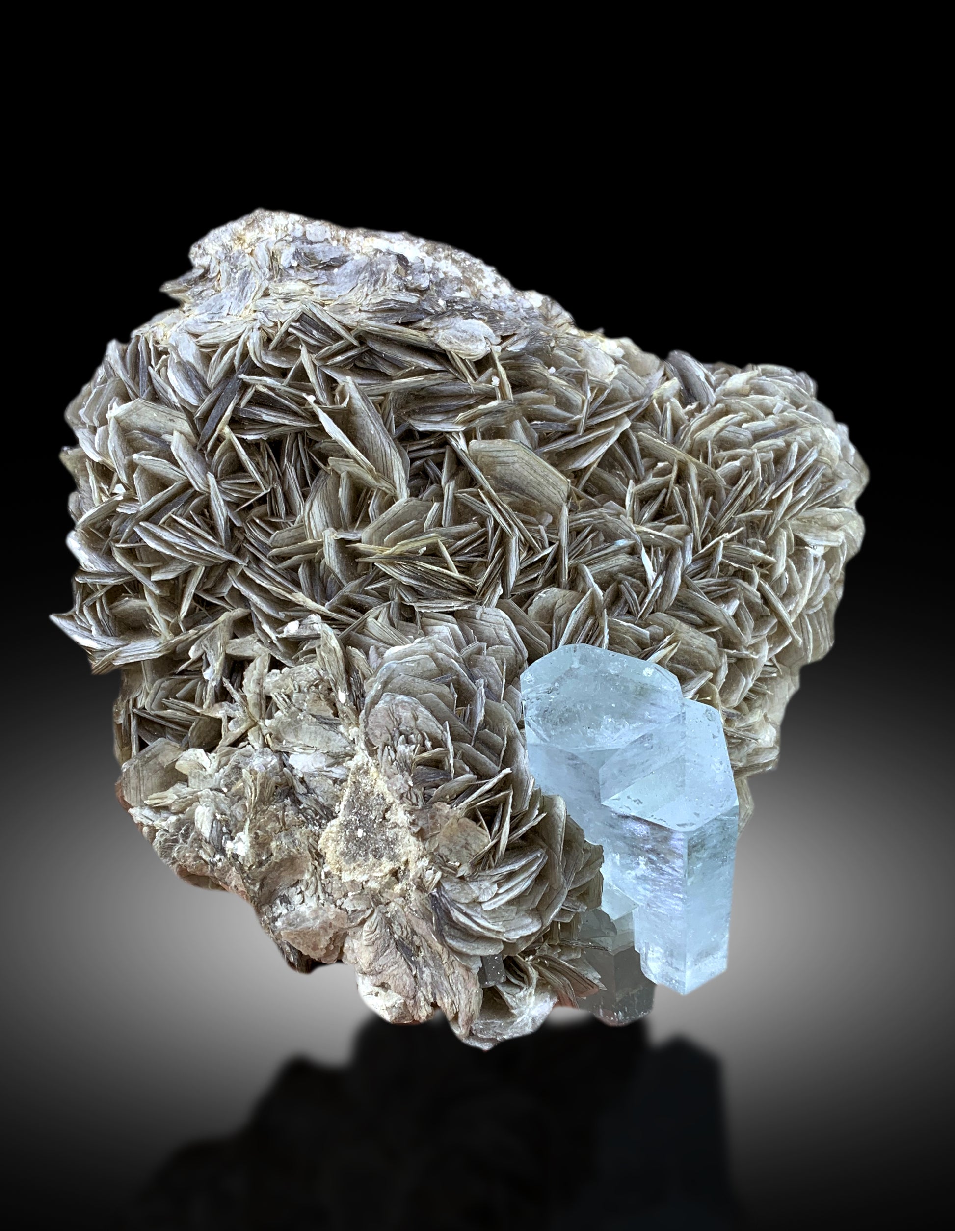 Premium aquamarine display specimen from Gilgit-Baltistan
Aquamarine crystal specimen with natural blue color and transparency