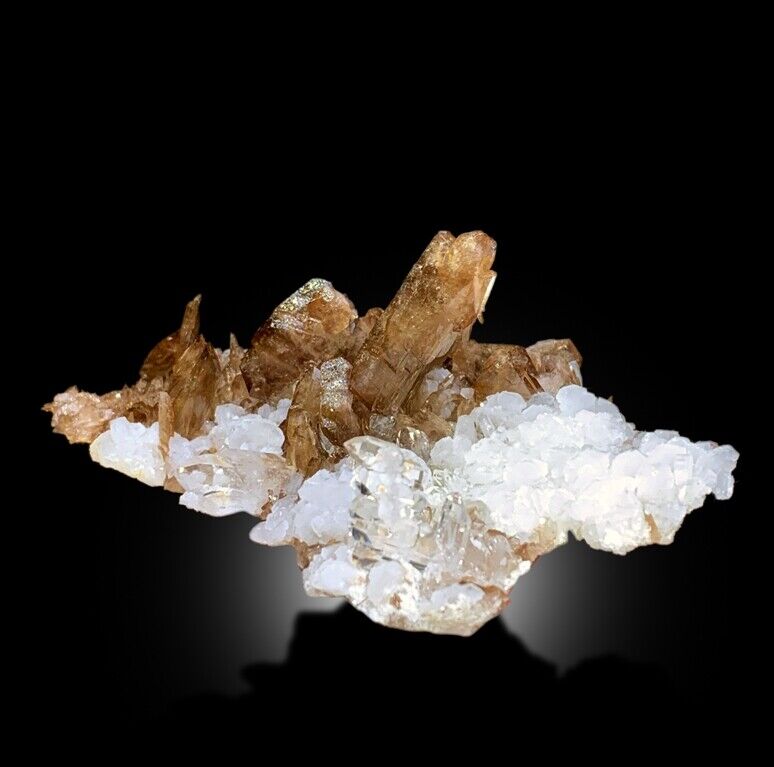 Axinite crystals with Faden Quartz from Pakistan
rare Axinite mineral specimen close-up