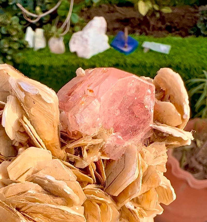 Pink Apatite with Mica from Pakistan, 713 Gram