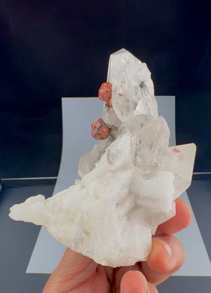 Spessartite Garnet Crystals with Quartz and Albite from Pakistan, 245 gram
