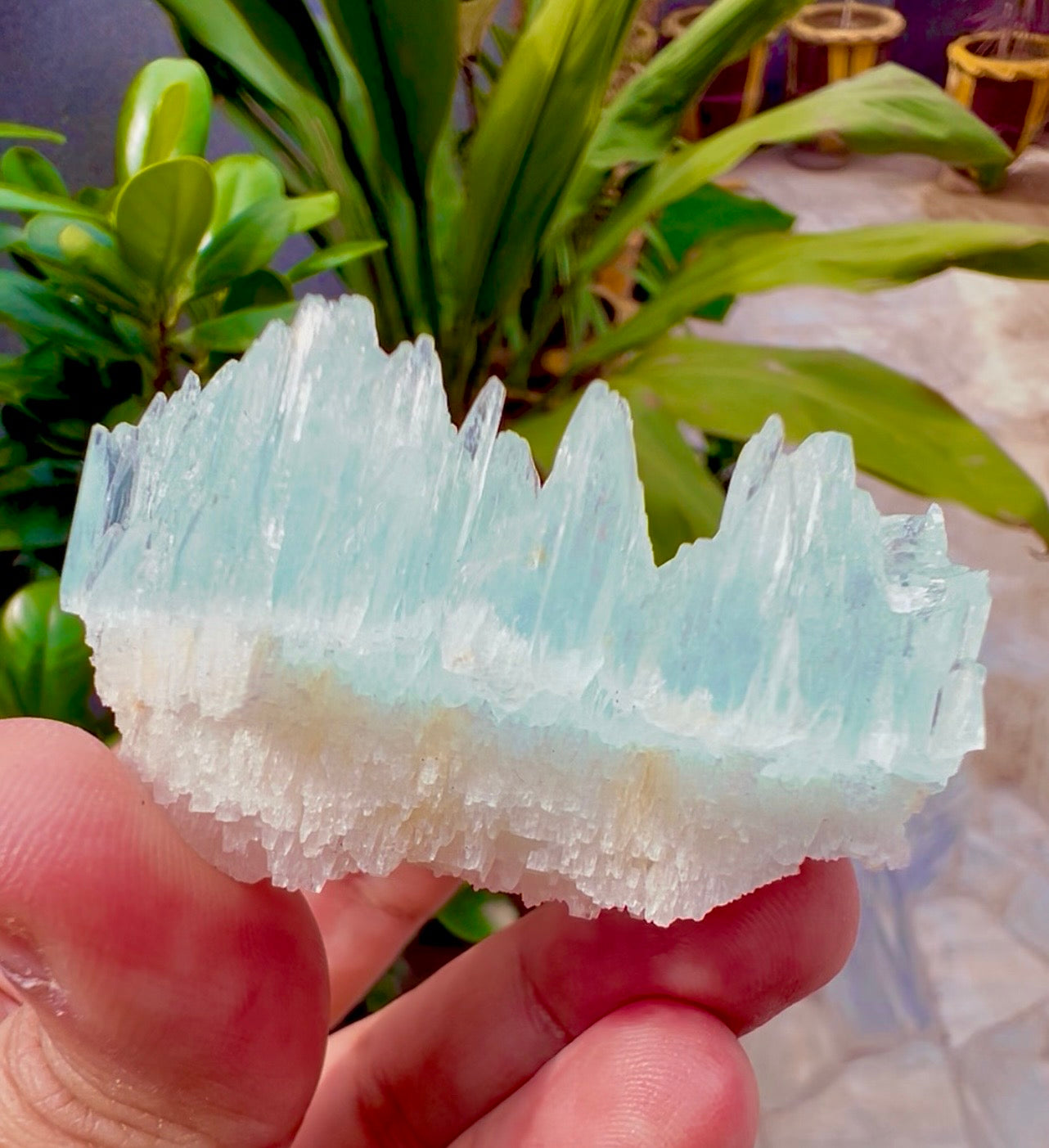 AquaMorganite etched Crystal from Pakistan, 58 gram