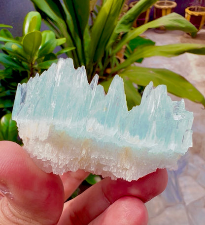 AquaMorganite etched Crystal from Pakistan, 58 gram