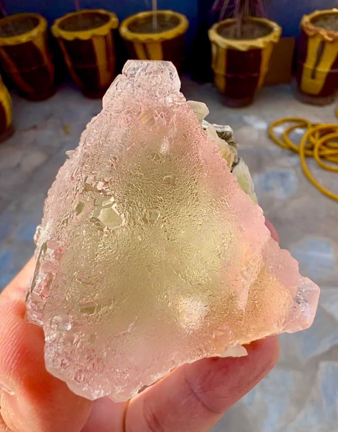Pink Fluorite with Mica from Pakistan, 183 gram