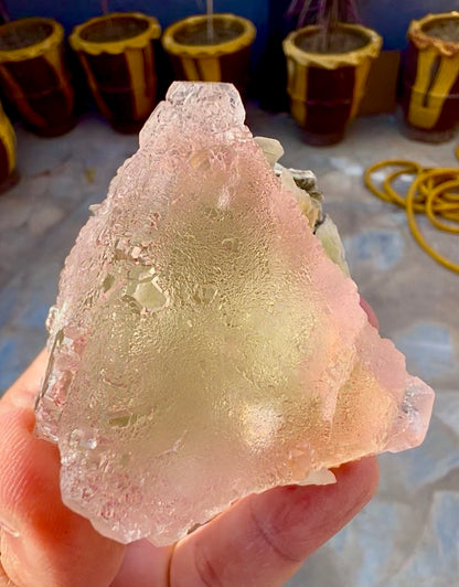 Pink Fluorite with Mica from Pakistan, 183 gram
