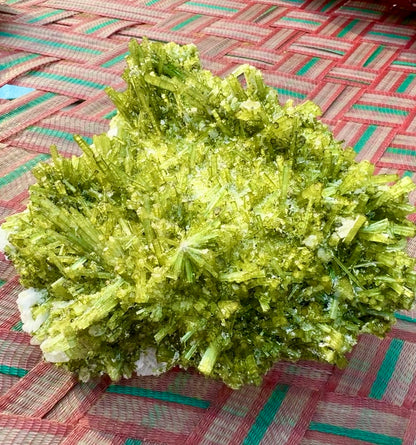 Green Tourmaline Crystals Cluster on matrix from Chapu Mine Pakistan, 3418 gram