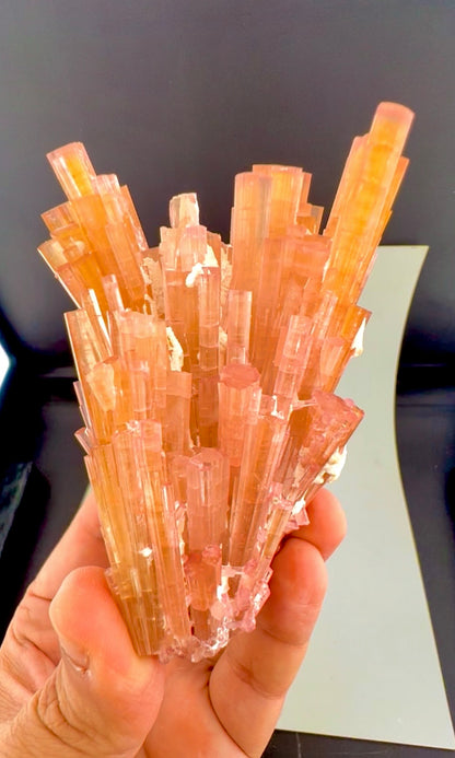Orange Tourmaline Crystals Cluster , 224 gran