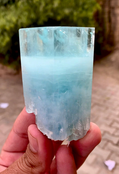 Aquamarine Crystal with Albite, Aquamarine Specimen from Pakistan, 233 gram