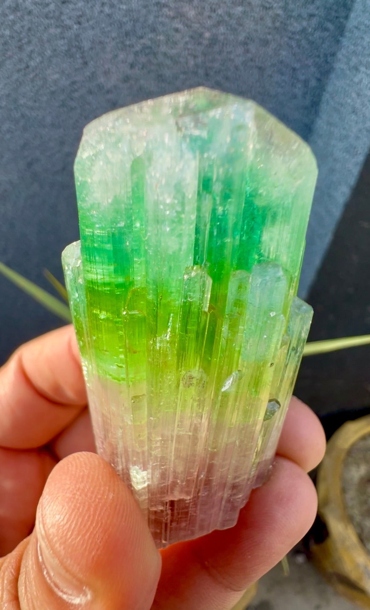 Multicolor Tourmaline Crystal from Paprok  - 76 gram