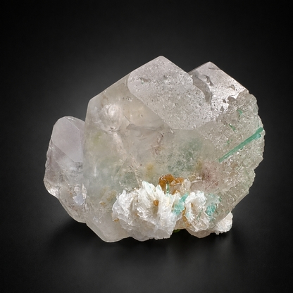 Bicolor Beryl Morganite Aquamarine with Green Tourmaline, Microlite and Albite from Afghanistan, 576 gram
