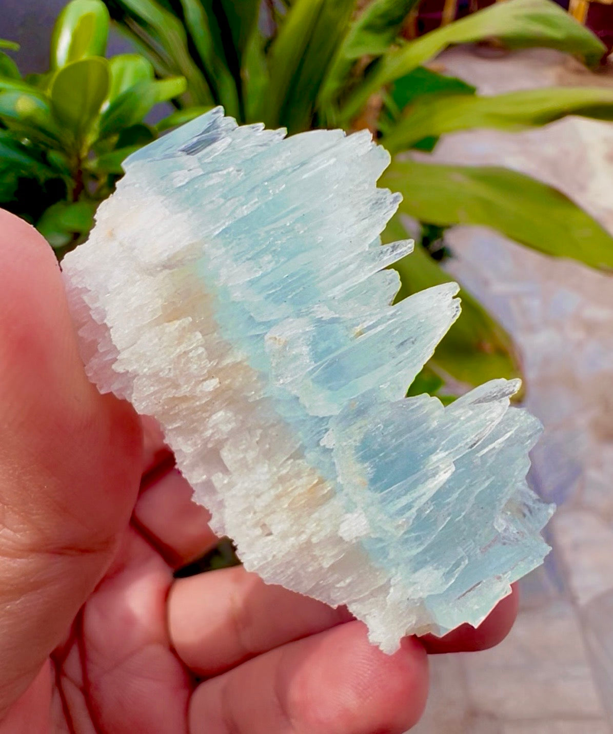AquaMorganite etched Crystal from Pakistan, 58 gram