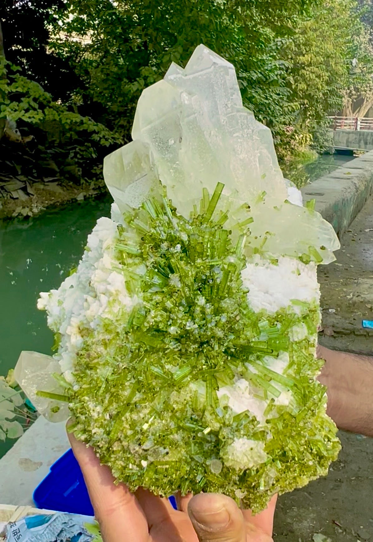 Tourmaline Crystals Cluster with Quartz on matrix from Chapu Mine Pakistan, 7014 gram