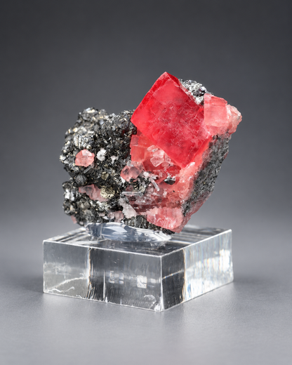 Rhodochrosite with Tetrahedrite – Sweet Home Mine, Colorado, USA – Raspberry Pocket