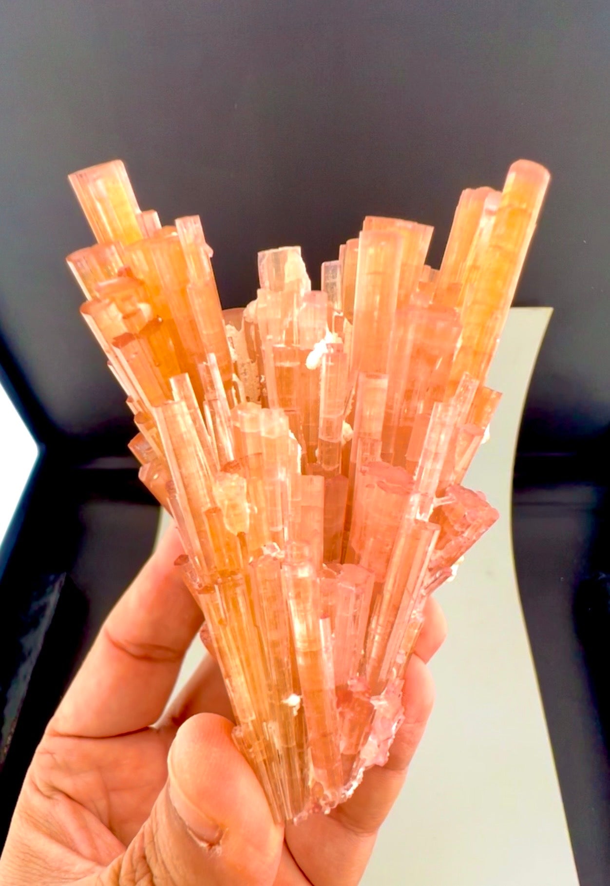 Orange Tourmaline Crystals Cluster , 224 gran