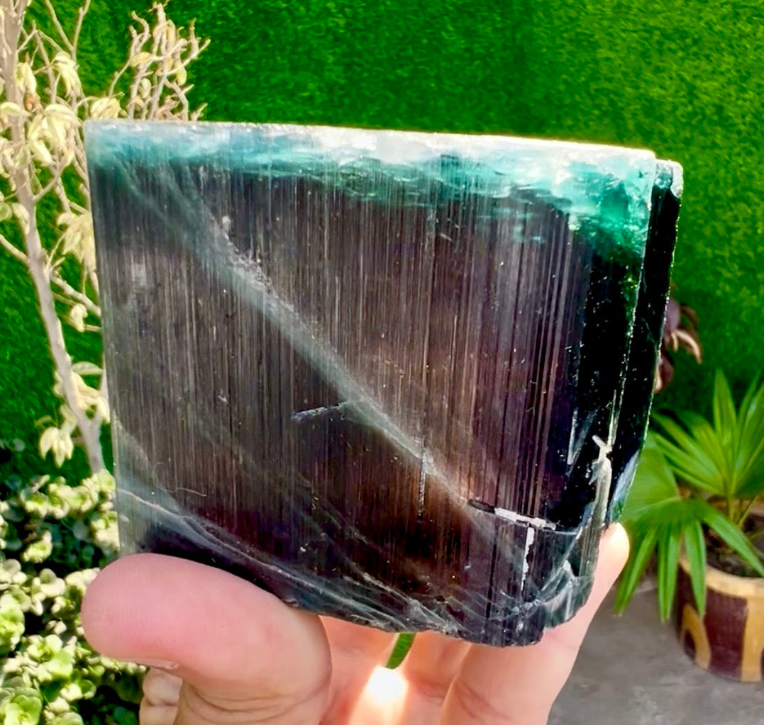 Blue Cap Tourmaline crystal from Afghanistan, 940 gram