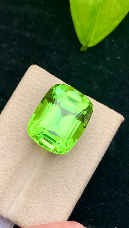 Natural Green Peridot 26.25 Ct Cushion Cut – Pakistan Peridot Gemstone