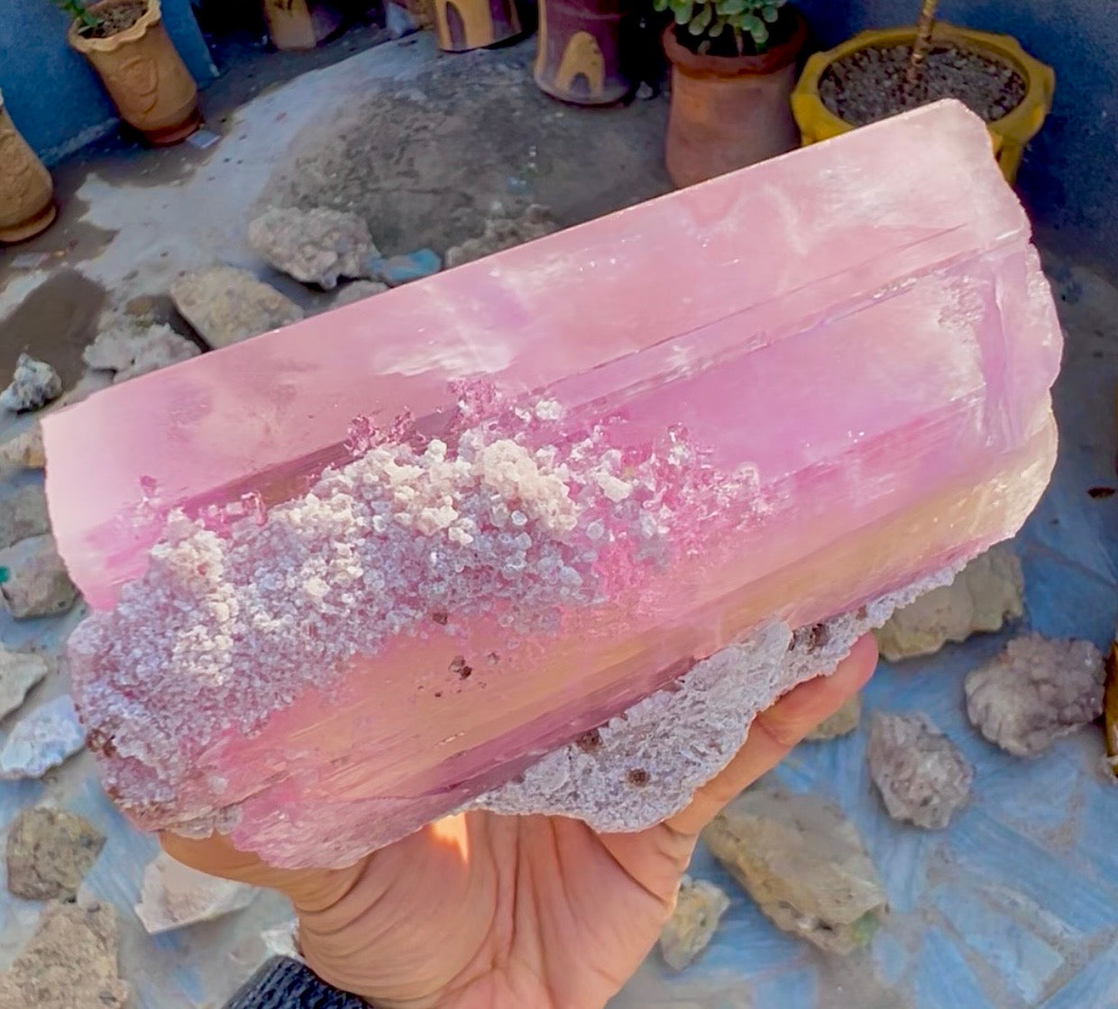 Spodumene var Kunzite with Cleavlandite Albite from Afghanistan, 1231 gram