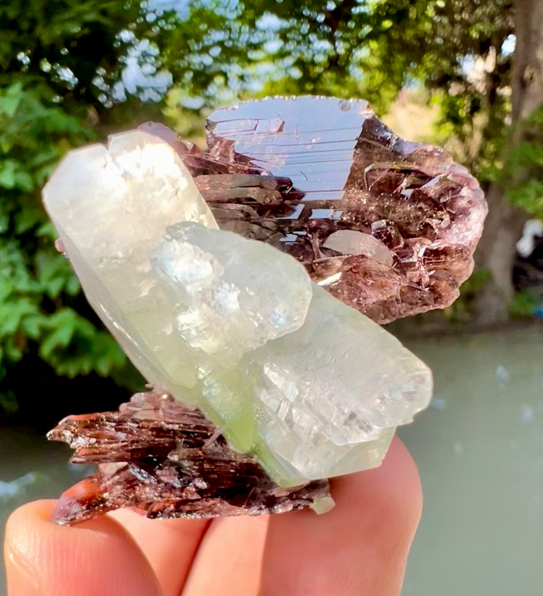 Axinite crysals with Pericline from Pakistan, 58 gram