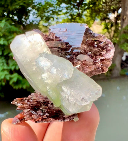 Axinite crysals with Pericline from Pakistan, 58 gram