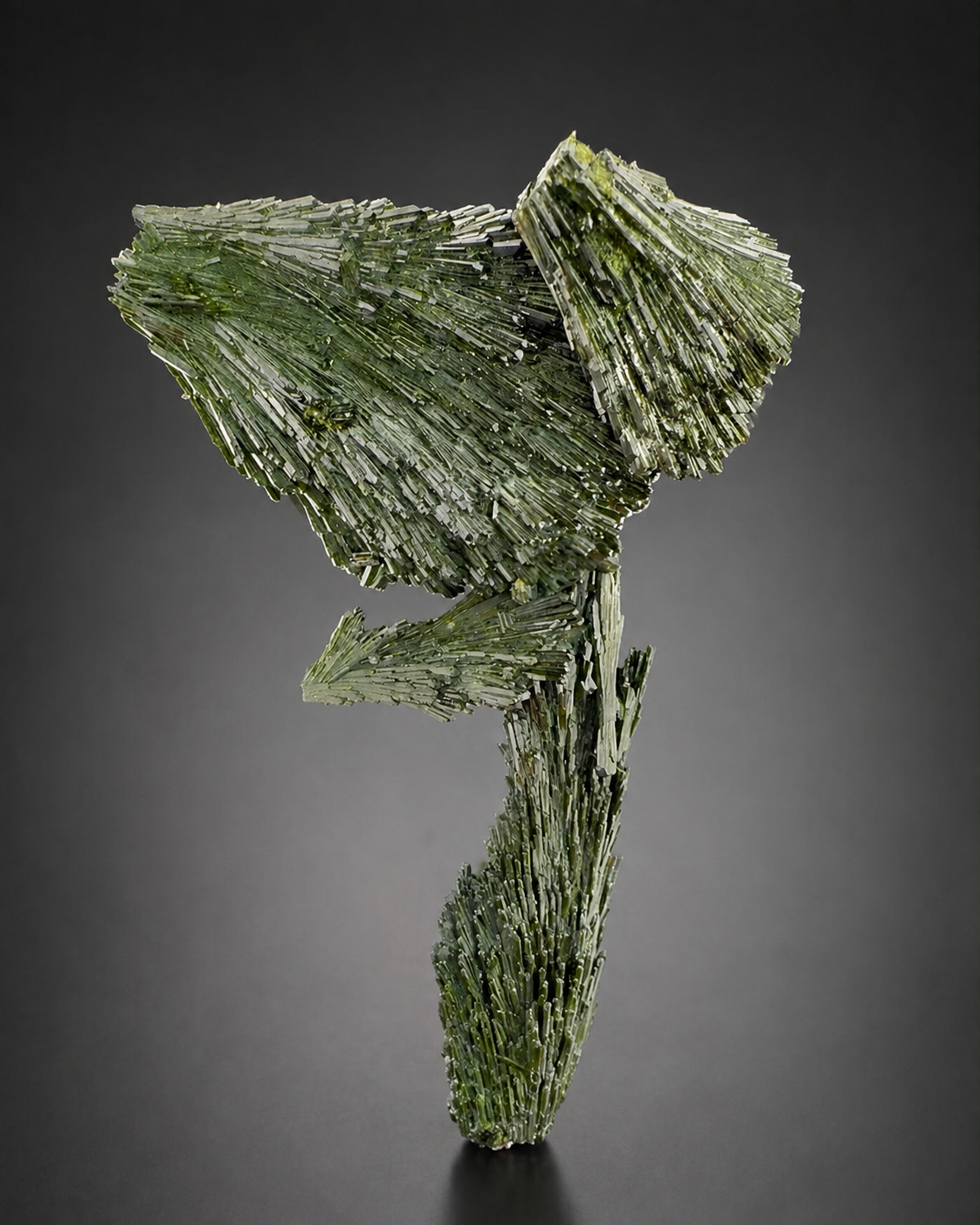 Green Epidote Crystal Specimen with Custom Base, 92 gram