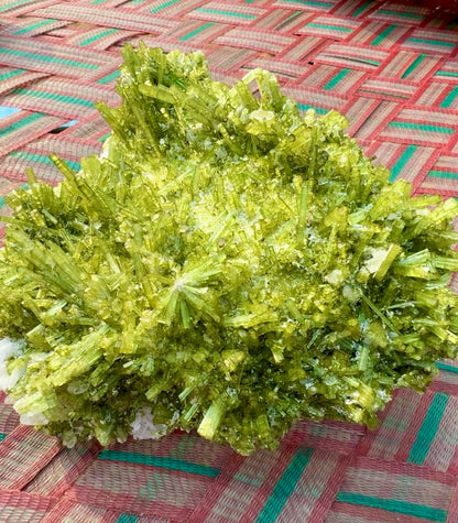 Green Tourmaline Crystals Cluster on matrix from Chapu Mine Pakistan, 3418 gram