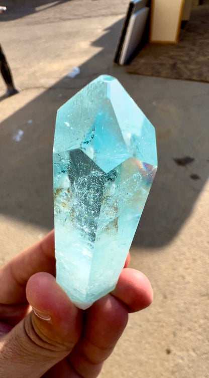 Aquamarine crystal with Diamond cut termination from Pakistan , 63 gram
