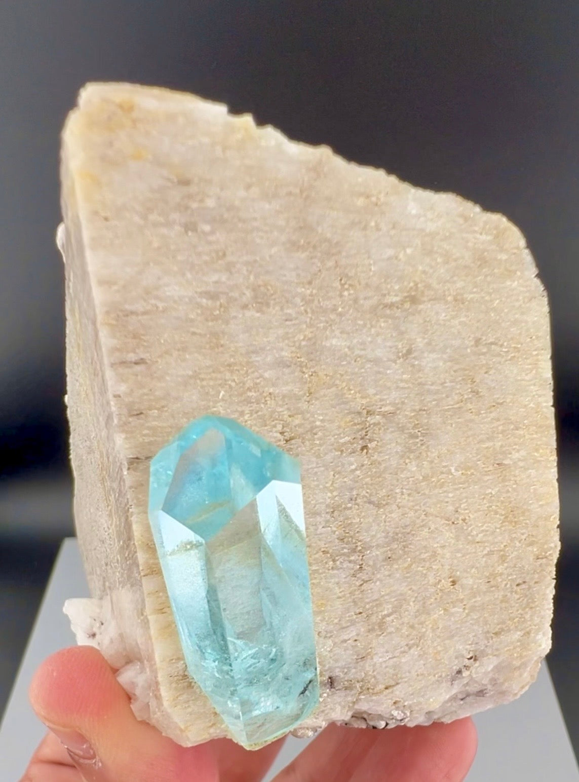 Aquamarine on Feldspar from Pakistan, 375 gram