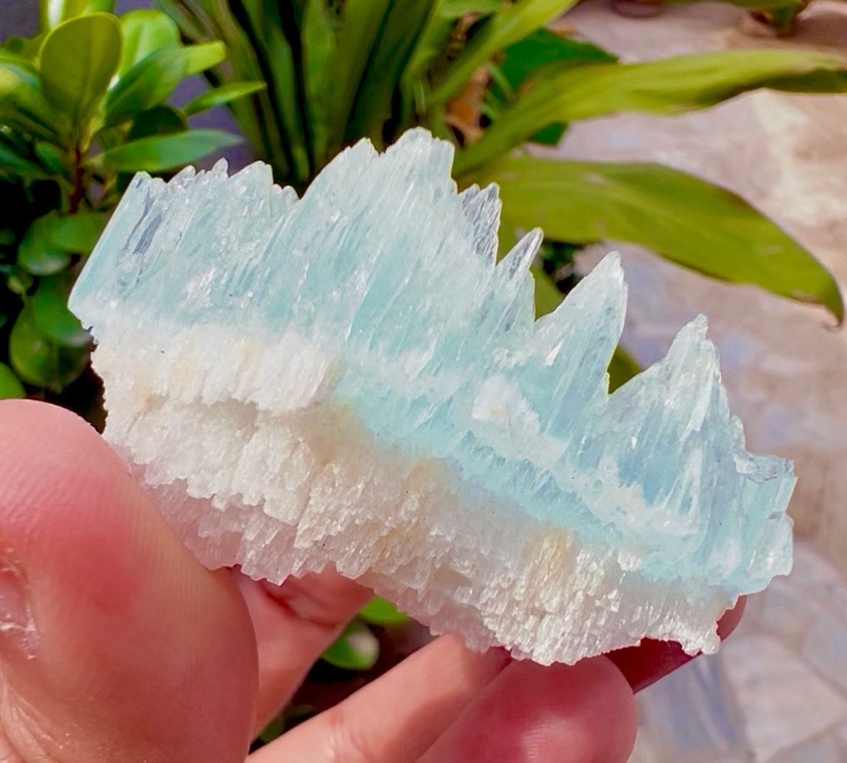 AquaMorganite etched Crystal from Pakistan, 58 gram